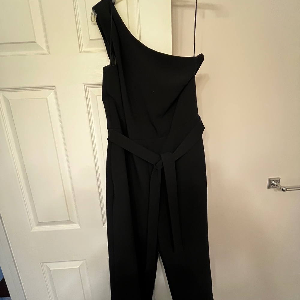 Banana Republic One shoulder dressy jumpsuit, size 10